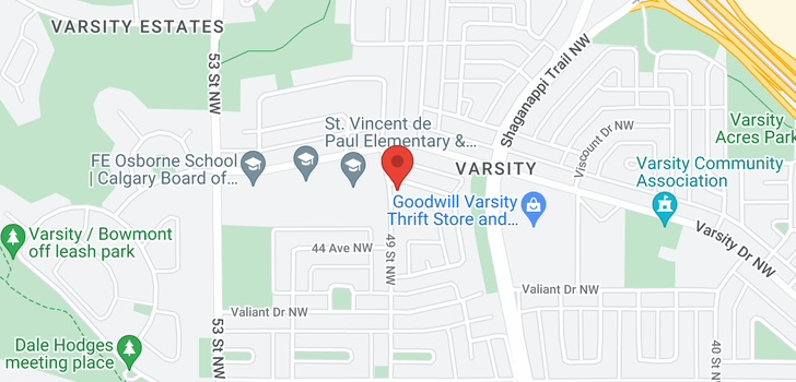 map of 4524 49 Street NW